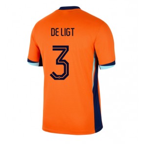 Holland Matthijs de Ligt #3 Replika Hjemmebanetrøje EM 2024 Kortærmet